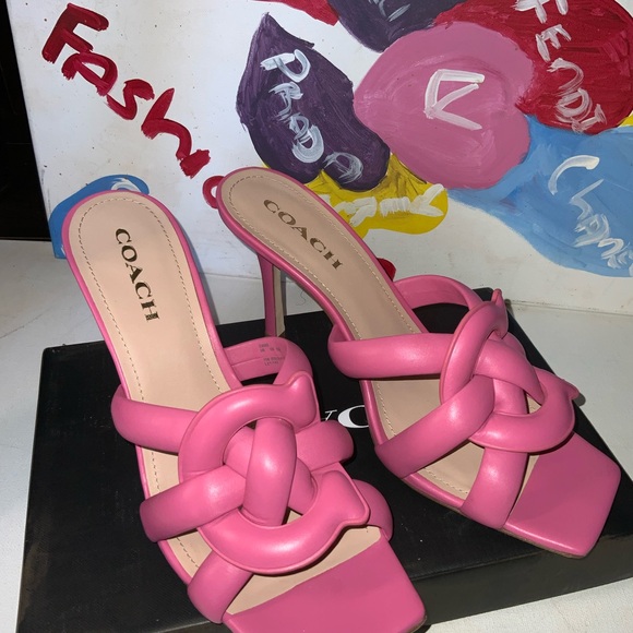 Coach Leather Kellie Mules Size 11 - Picture 3 of 7